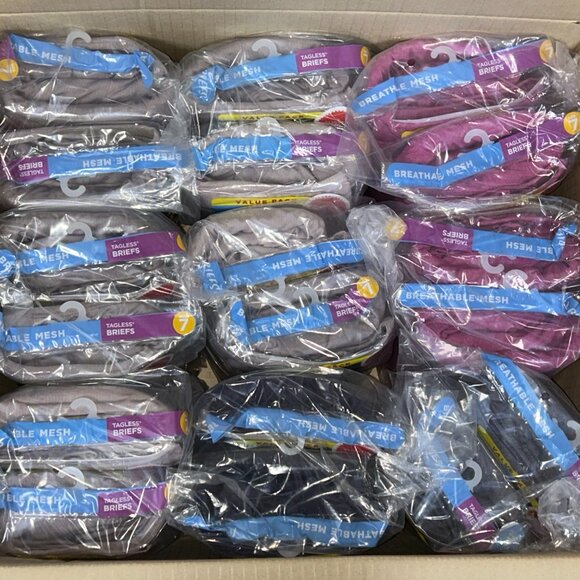 Hanes Women's Breathable Mesh Briefs – LOT 35 - 180 pcs 18 packs (10 ea) – Sz 7 - Picture 2 of 3
